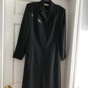 Long black jacket Amanda smith